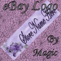Purple Flower Customized eBay Store Logo 310 X 90 #L030