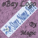 Blue Flower Customized eBay Store Logo 310 X 90 #L023