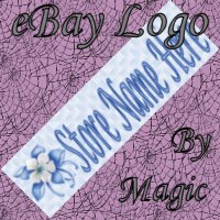 Blue Flower Customized eBay Store Logo 310 X 90 #L023