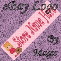 Girl with Dog Customized eBay Store Logo 310 X 90 #L017