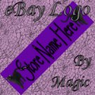 Purple with Black Cats Customized eBay Store Logo 310 X 90 #L049