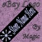 Shiny Blue Art Deco Star on Black Customized eBay Store Logo 310 X 90 #L051