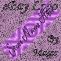 Purple Satin Customized eBay Store Logo 310 X 90 #L059