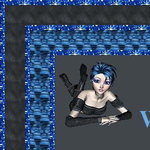 Black and Blue EMO Rocker Girl Ebay, OLA, Overstock Ad Listing Template Html Web Page #051