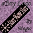 Shiny Rose Art Deco Star on Black Customized eBay Store Logo 310 X 90 #L061