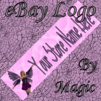 Purple and Pink Fairy Customized eBay Store Logo 310 X 90 #L073