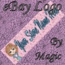 Cartoon Girl in Blue Customized eBay Store Logo 310 X 90 #L079