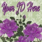 Purple Roses on Pale Green My Space, eBay My World, Web Icon #M002