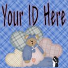 Blue Country Teddy Bear My Space, eBay My World, Web Icon #M009