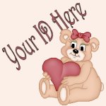 Teddy Bear with Heart My Space, eBay My World, Web Icon #M014
