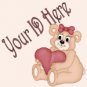 Teddy Bear with Heart My Space, eBay My World, Web Icon #M014
