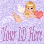 Cupid Angel with Heart My Space, eBay My World, Web Icon #M015