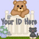 Teddy Bear Behind Gate My Space, eBay My World, Web Icon #M018