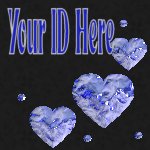Blue Hearts My Space, eBay My World, Web Icon #M024