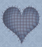 Blue Country Heart eCrator Store Logo Set Web Set OOAK #E06