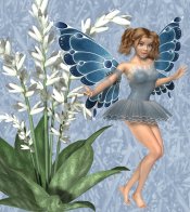 Blue Butterfly Fairy eCrator Store Logo Set Web Set OOAK #E09