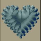 Blue Heart on Beige eCrator Store Logo Set Web Set OOAK #E15