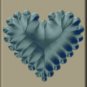 Blue Heart on Beige eCrator Store Logo Set Web Set OOAK #E15