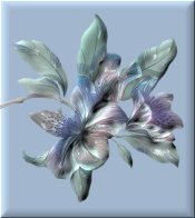 Floral on Light Blue eCrator Store Logo Set Web Set OOAK #E18