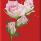 Pink Roses on Red eCrator Store Logo Set Web Set OOAK #E23
