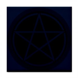 Blue Pentacle Alter Tile (#BPT91)