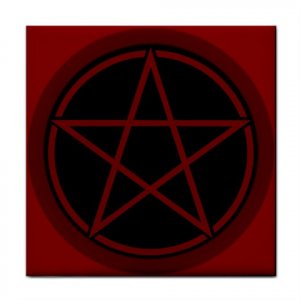 Red Pentacle Alter Tile (#RPT91)