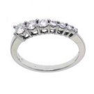 1/2 Carat Diamond 14K White Gold Journey Ring