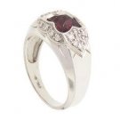 Pink Tourmaline Diamond 14K White Gold Ring