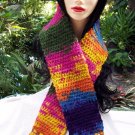 Handmade Crochet Scarf Varigated Colors