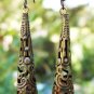Bronze Torch Earrings-Handmade