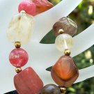 Volcanic Cherry Quartz Stetch Bracelet