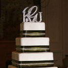 3 Piece Monogram Crystal Cake Toppers