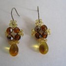 Czech and Drop Beads Honey Earrings