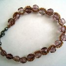 Czech Beads Purple x Brown Bracelet