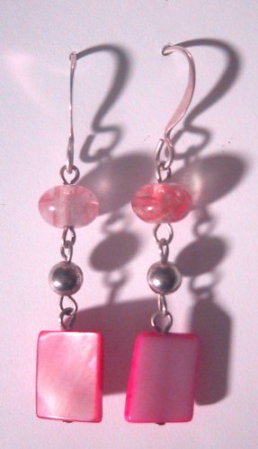 Lady in Pink Pierced Earrings