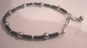 Hematite & Silver Beads