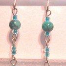 Dangling TEAL Pierced Earrings