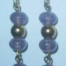 Purple/Gold Pierced Earrings