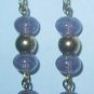 Purple/Gold Pierced Earrings