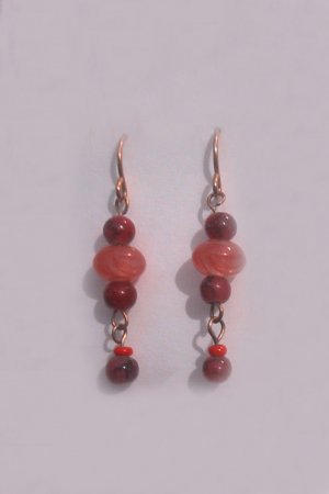Dangling RED 2 Pierced Earrings
