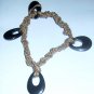 FUNKY Spiral Hemp-Hematite Bracelet