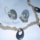 FUNKY Spiral Hemp-Hematite Bracelet