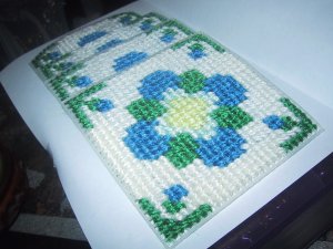 Plastic Canvas Flower Coaster