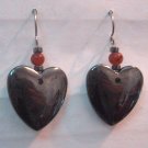 Hematite HEART Pierced Earrings