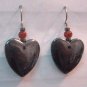 Hematite HEART Pierced Earrings