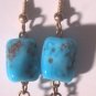 Blue golden-speckled Clip-On Earrings