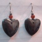 Hematite HEART Clip-On Earrings