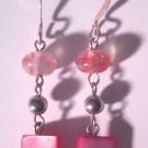 Lady in Pink Clip-On Earrings