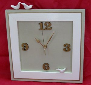 Hand Painted Wooden Wall Clock