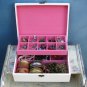 Shabby Chic Wooden Jewelry Box Cream & pink